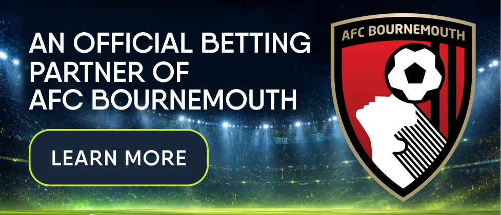 Official betting partner of AFC Bournemouth - banner